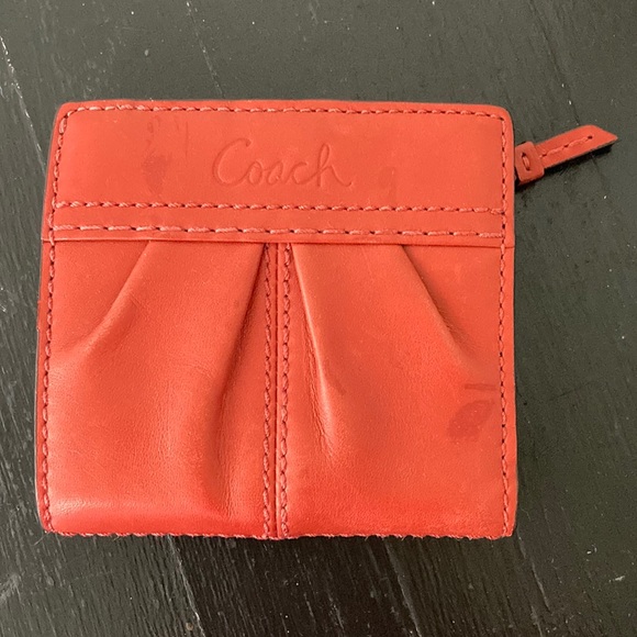COACH Orange Wallet Billfold - Picture 1 of 11